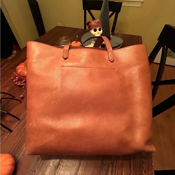 Madewell Zip-Top Transport Tote Handbag English Saddle - Picture 8 of 8